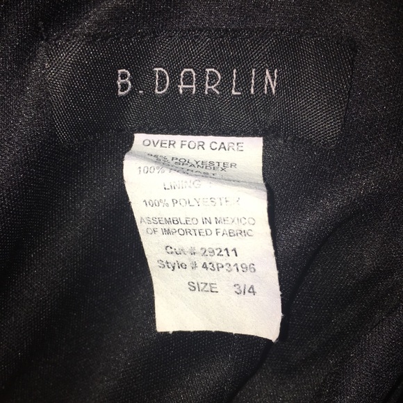 B. Darlin Black Sequin Cap Sleeve Fit and Flare - Picture 7 of 8